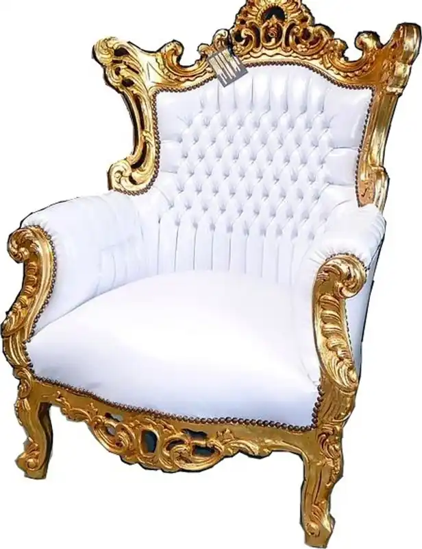 Direkt Vom Hersteller Casa Padrino Barock Sessel Al Capone Weiß/Gold