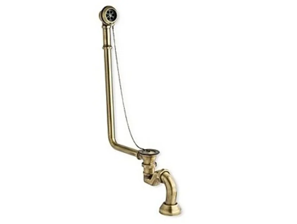 Must-Have Ab und Überlauf System inkl. Siphon für Nostalgie Badewanne Venedig, Paris, Milano - Altgold