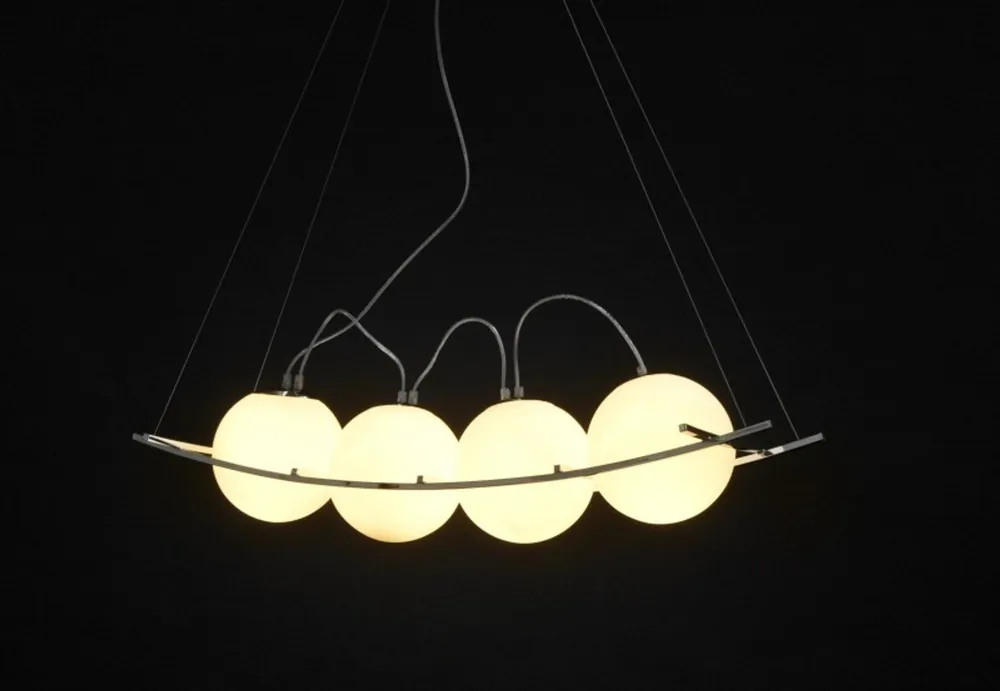Designer Pendelleuchte aus getöntem Glas, Weiss/Silber, Leuchte Lampe Kracherpreis
