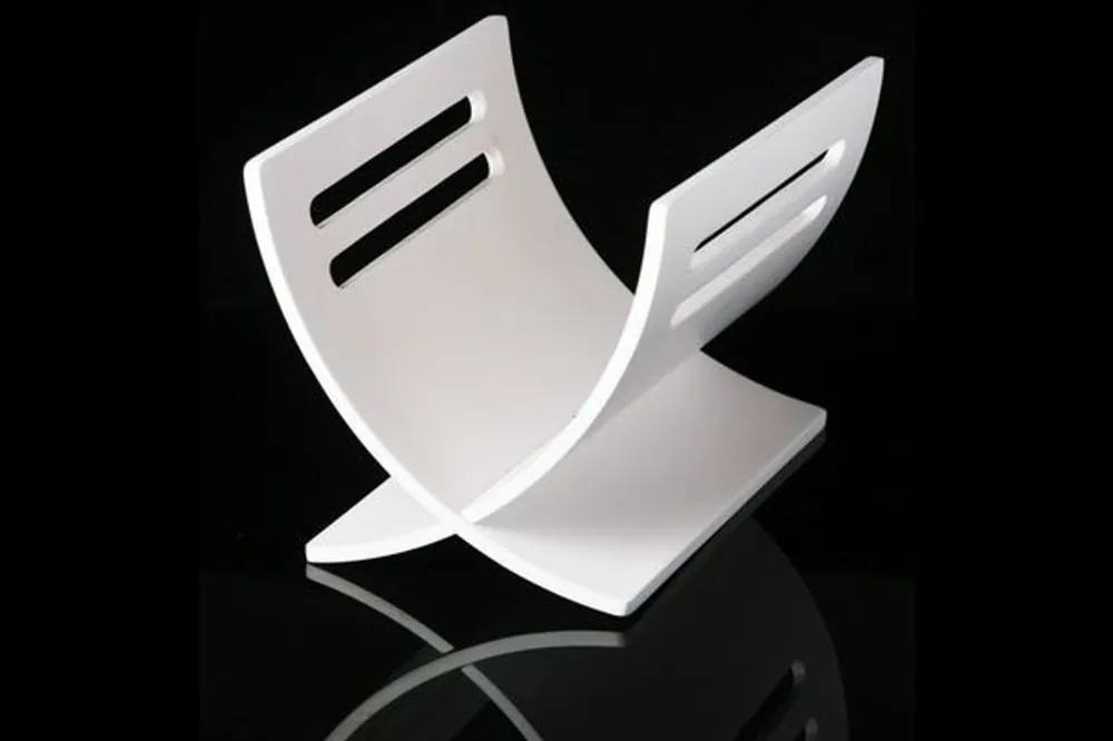 Casa Padrino Designer Zeitungsständer Klavierlack Weiß (26,5 x28x36cm) Günstig