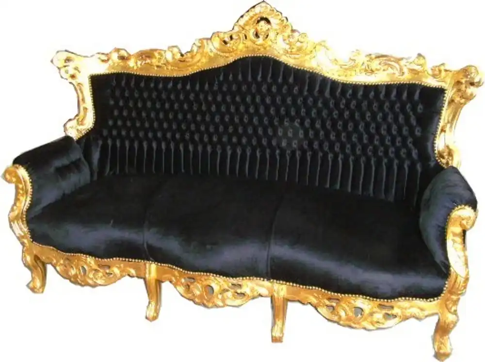Wochenendangebot Casa Padrino Barock Sofa Master Schwarz/Gold