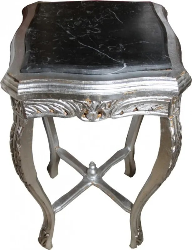 Letzte Chance Barock Beistelltisch Silber ModY3 73x 39 cm
