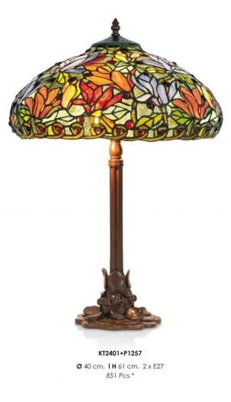 Preis Gesenkt Tiffany Hockerleuchte Höhe 61 cm, Durchmesser 40 cm - Leuchte Lampe