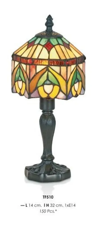 Aktuell Handgefertigte Tiffany Tischleuchte Höhe 32 cm, Länge 14 cm - Leuchte Lampe