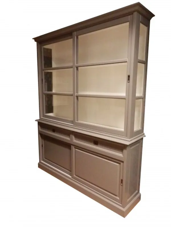 Großer Shabby Chic Landhaus Stil Schrank mit 2 türen und 2 Schubladen, Buffetschrank - Schrank Esszimmer Preisreduziert