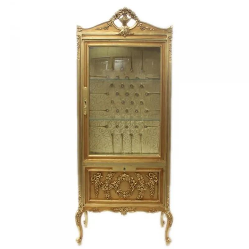 Ausverkauf Casa Padrino Barock Vitrine Gold ModF2 - Vitrinenschrank