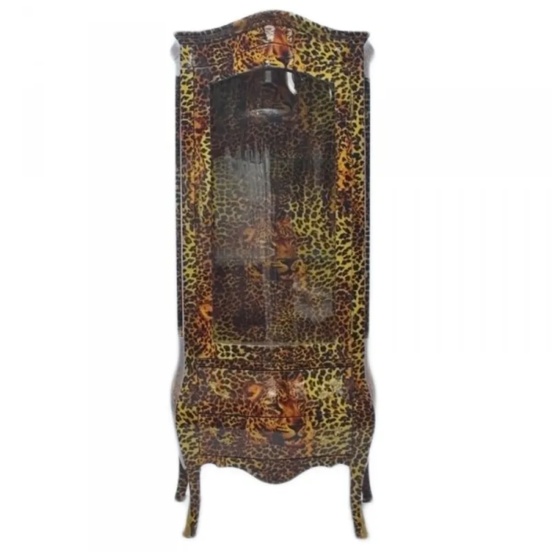 Angebot Casa Padrino Barock Vitrine in Leopard - Vitrinenschrank - Wohnzimmerschnank