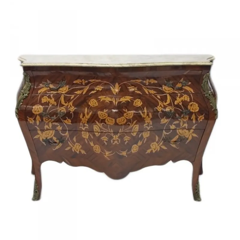 Casa Padrino Barock Kommode mit Marmorplatte Model Mahagoni Online Kaufen