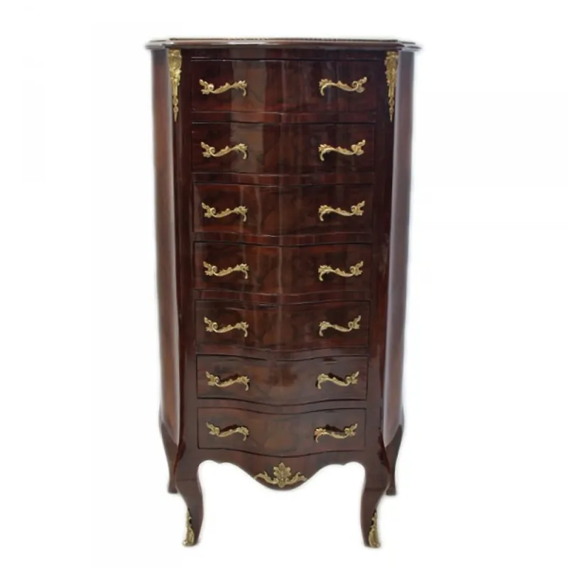 Markenprodukt Casa Padrino Barock Kommode mit 7 Schubladen Model Mahagoni