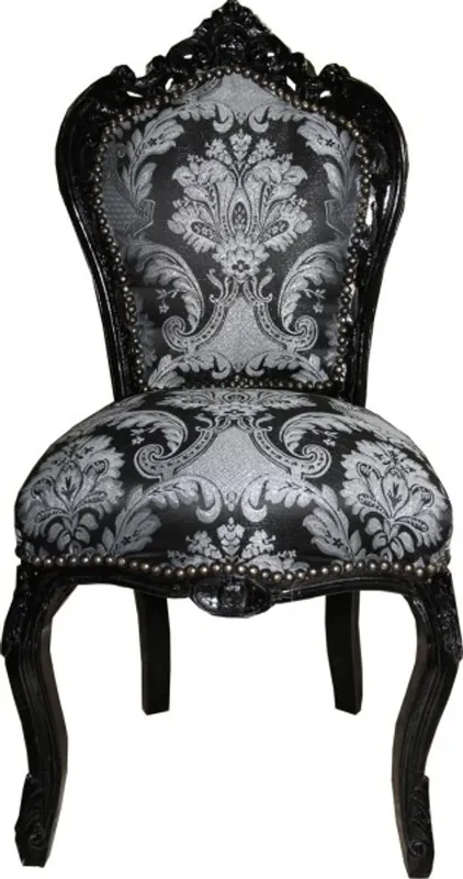 Barock Esszimmer Stuhl Schwarz Muster / Schwarz Beliebt