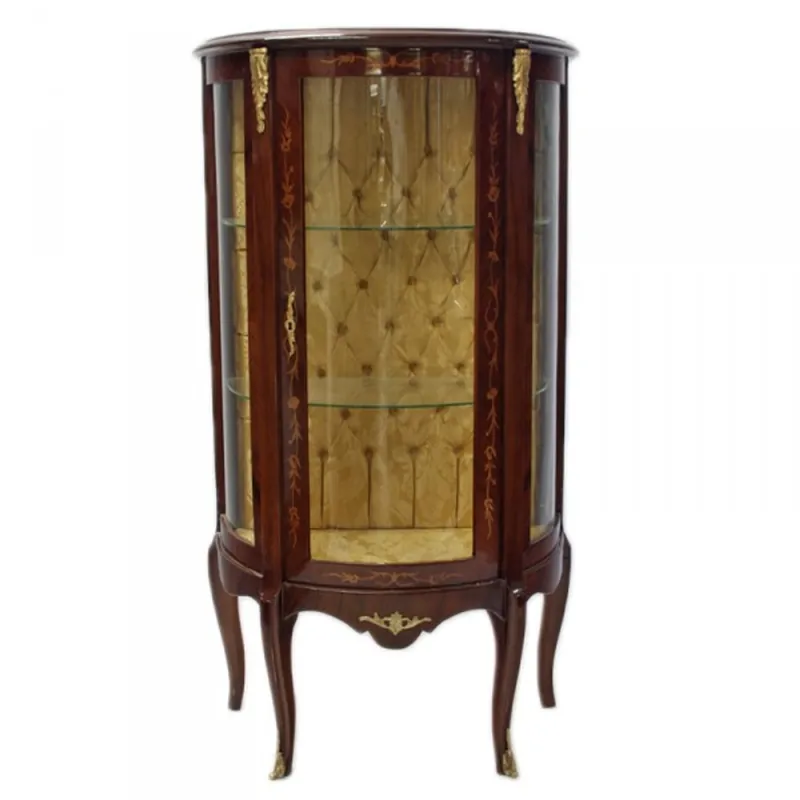 Casa Padrino Barock Vitrine Model Mahagonibraun - Vitrinenschrank - Wohnzimmerschnank Solange Der Vorrat Reicht