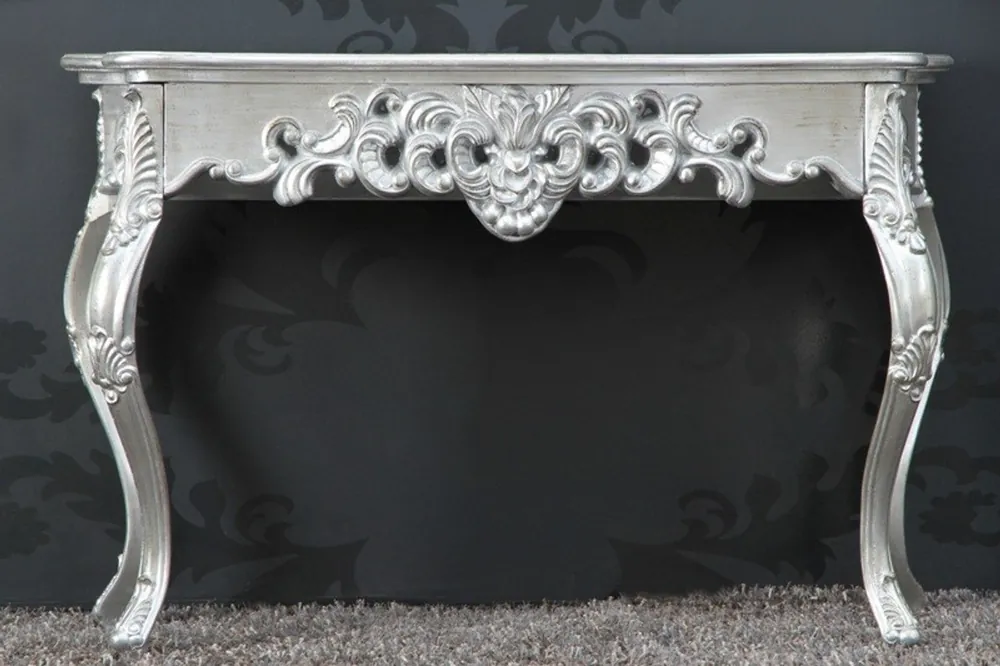 Casa Padrino Barock Konsolentisch Silber - Damen Schreibtisch - Sekretär Konsole - Damen Schminktisch Jetzt Bestellen