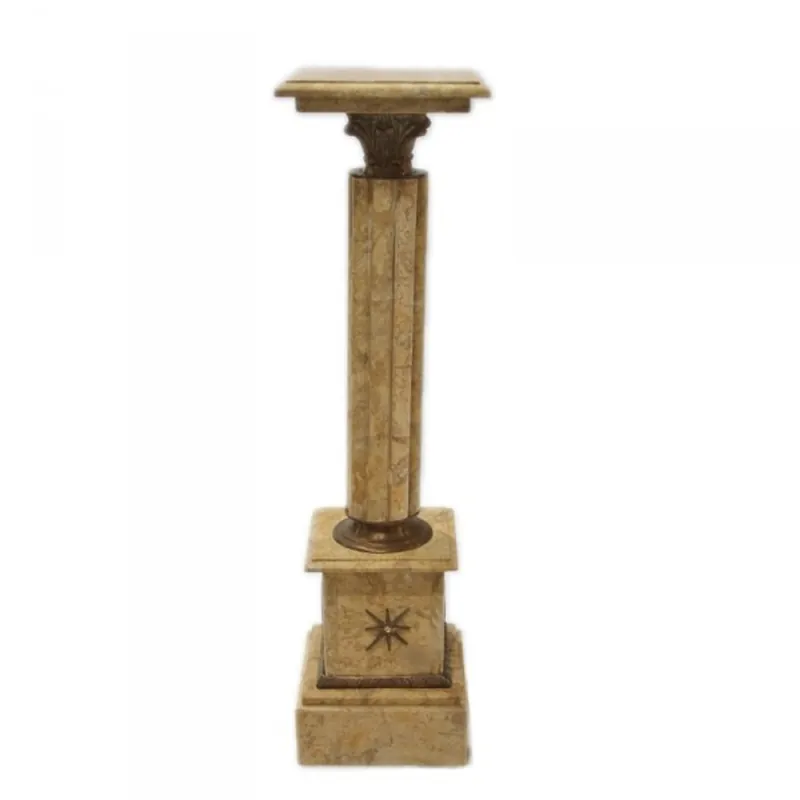 Sichere Zahlung Säule aus Marmor im Barockstil cream Höhe: 100cm, Breite: 30cm, Tiefe: 30 cm - Marmorsäule