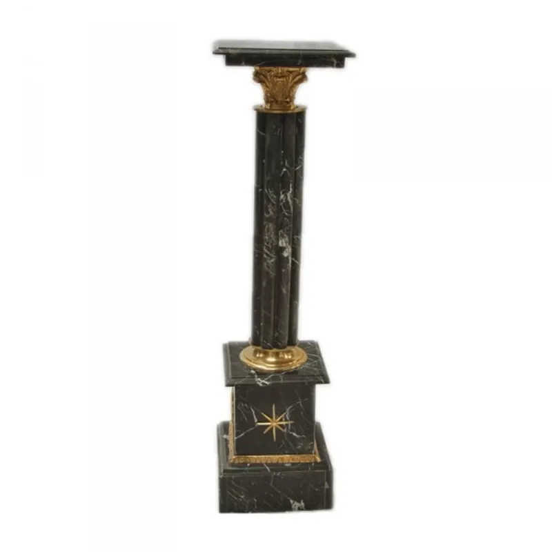 Kracherpreis Casa Padrino Barock Marmor Säule Schwarz 30 x 30 x H. 100 cm - Barock Marmor Möbel