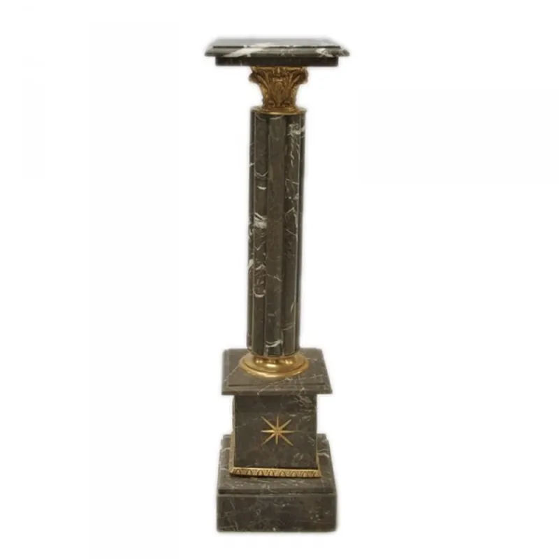 Säule aus Marmor im Barockstil Schwarz Höhe: 100cm, Breite: 30cm, Tiefe: 30 cm - Marmorsäule Markenprodukt