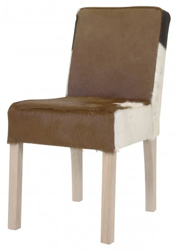 Casa Padrino Designer Esszimmer Stuhl ModEF 35 Kuhfell - Hotelmöbel- Echtes Fell - Holz Buche Angebot