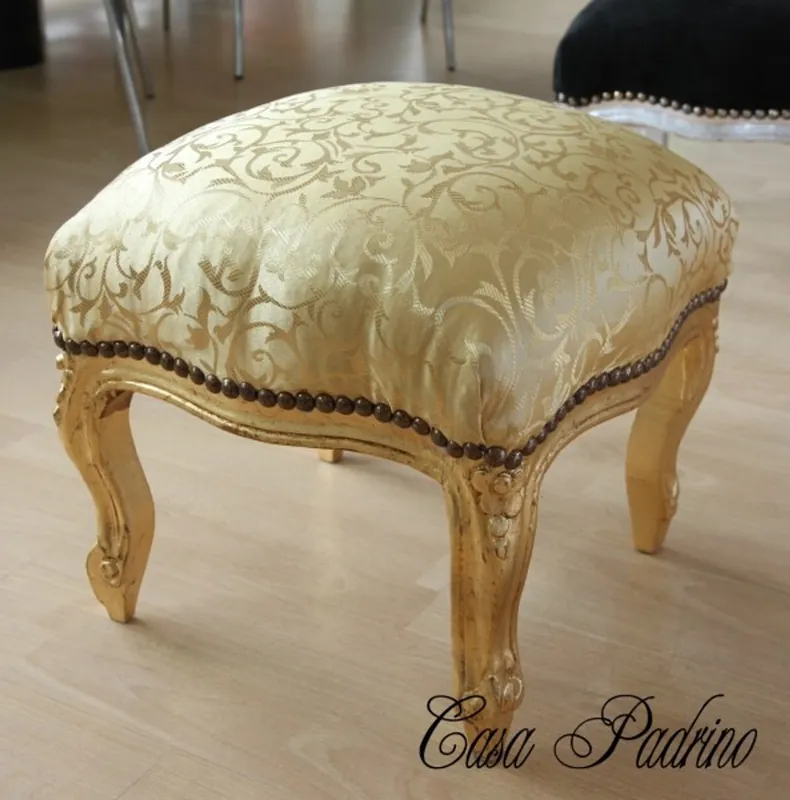 Angebot Casa Padrino Barock Fußhocker Gold Muster / Gold - Antik Stil Möbel - Hocker