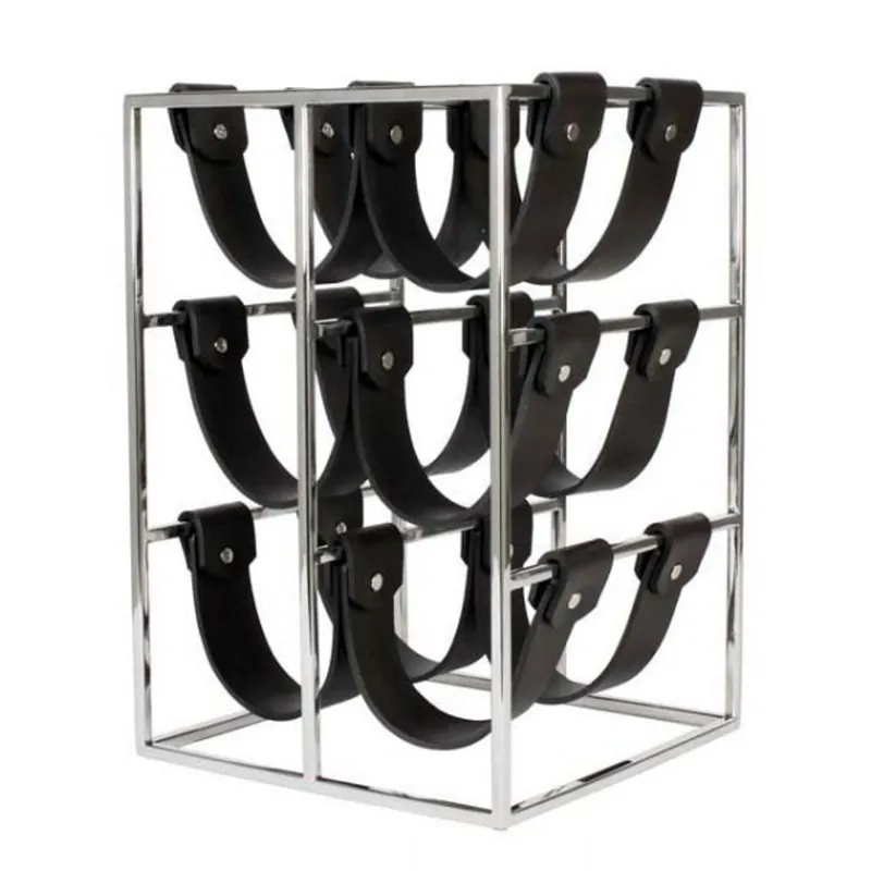 Designer Weinregal Stainless Steel für 6 Flaschen - Flaschenhalter - Weinflaschen Ständer Kracherpreis