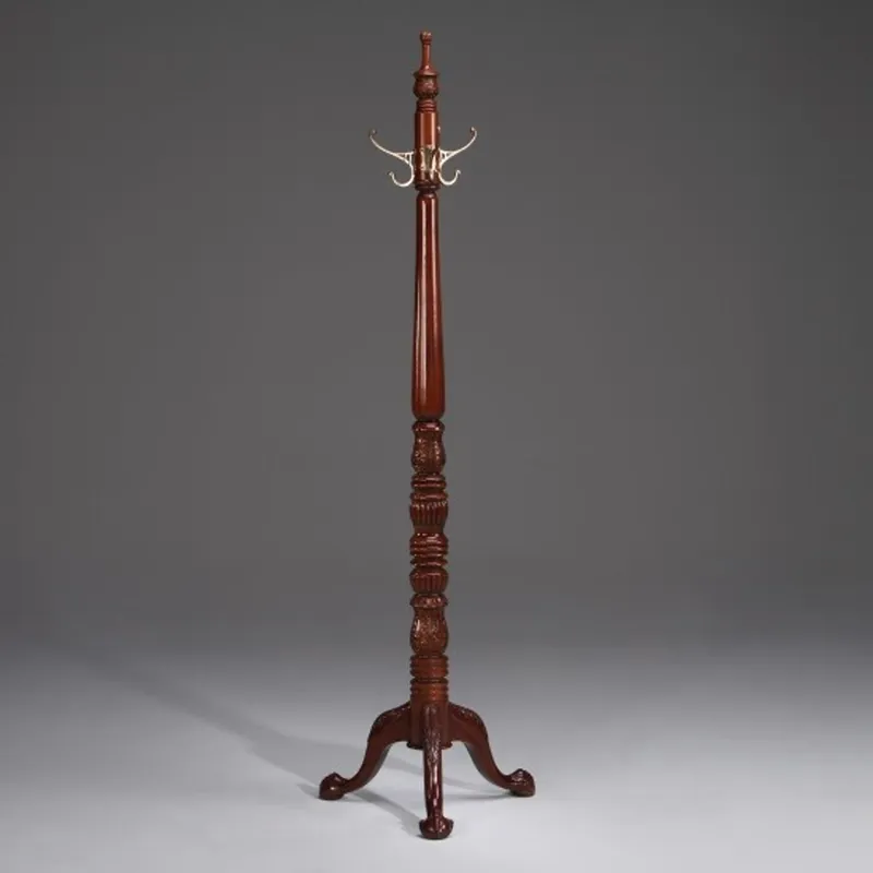 Casa Padrino Designer Luxus Garderoben Ständer - Mahagony Garderobe Rundständer - Luxus Kollektion - Barock Empire Art Deco Letzte Chance