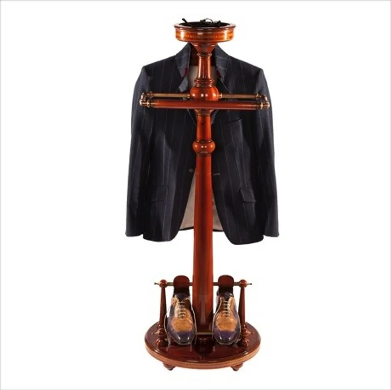 Abverkauf Casa Padrino Designer Luxus Garderoben Ständer New York Banker Stil - Mahagoni - Dressboy - Kleiderständer Anzugständer - Barock Empire Art Deco Jugendstil Biedermeier