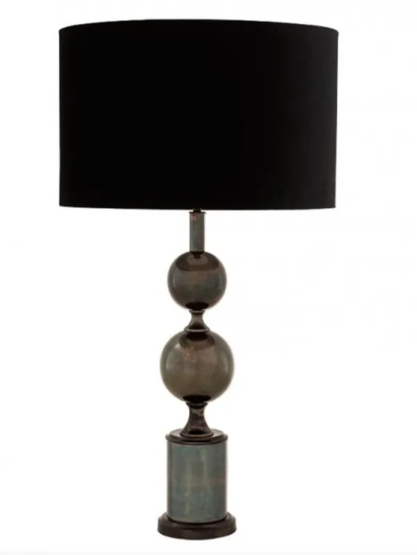 Expressversand Luxus Tischleuchte von Casa Padrino Schwarz / Bronze Finish ModE1- Leuchte Lampe