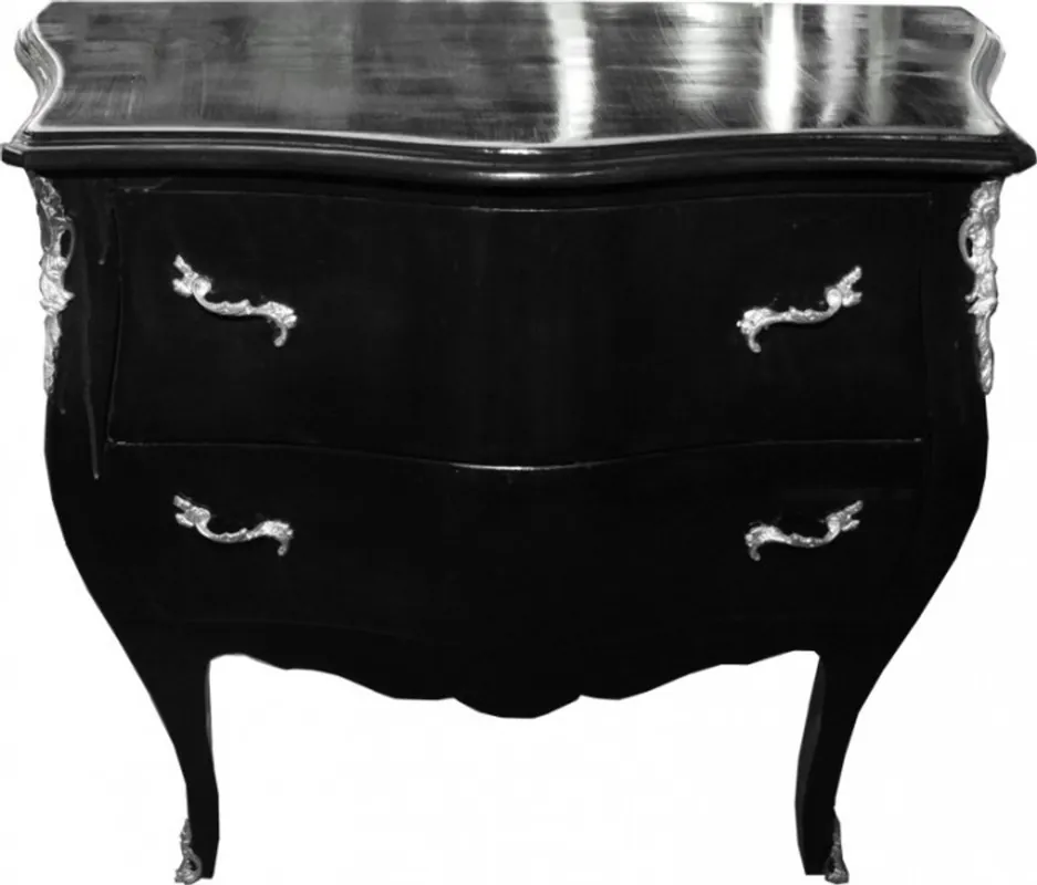 Neue Ware Casa Padrino Barock Kommode Schwarz 103 cm - Antik Stil Möbel