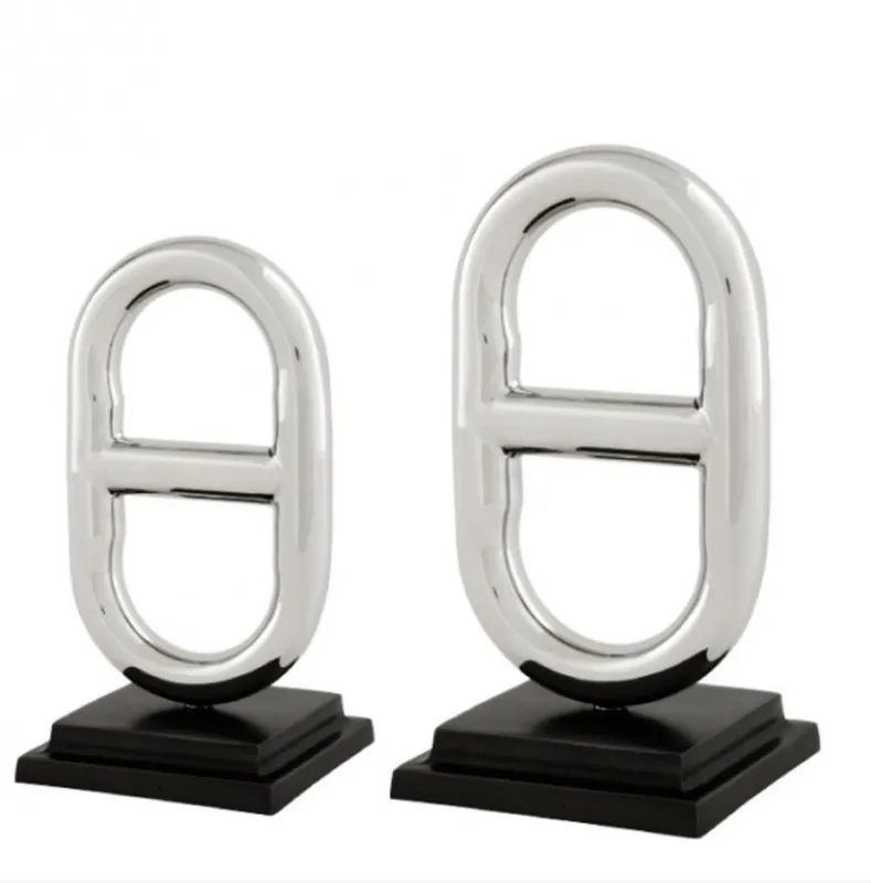 Ausverkauf Casa Padrino Luxus Dekoration 2er Set Nickel Finish Buckle aus der Luxus Kollektion von Casa Padrino