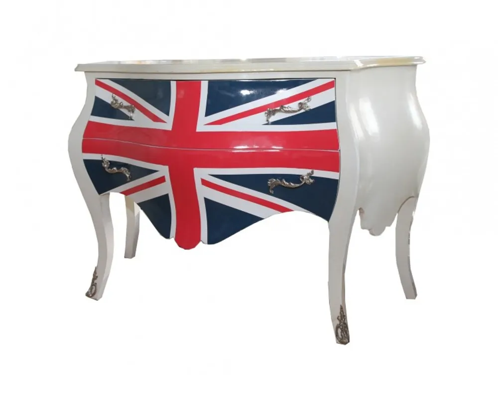 Preis Gesenkt Barock Kommode Union Jack Antik Stil 100cm
