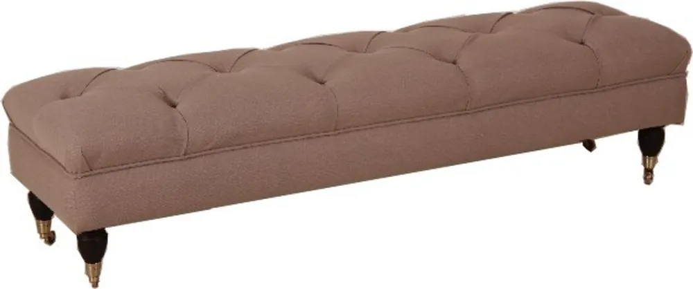 Abverkauf Casa Padrino Designer Sitzhocker Chesterfield Khaki Hocker - Möbel