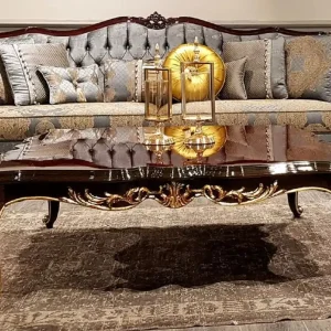Sonderaktion Casa Padrino Luxus Barock Couchtisch Dunkelbraun - Handgefertigter Massivholz Wohnzimmertisch - Barock Wohnzimmer Möbel - Edel & Prunkvoll
