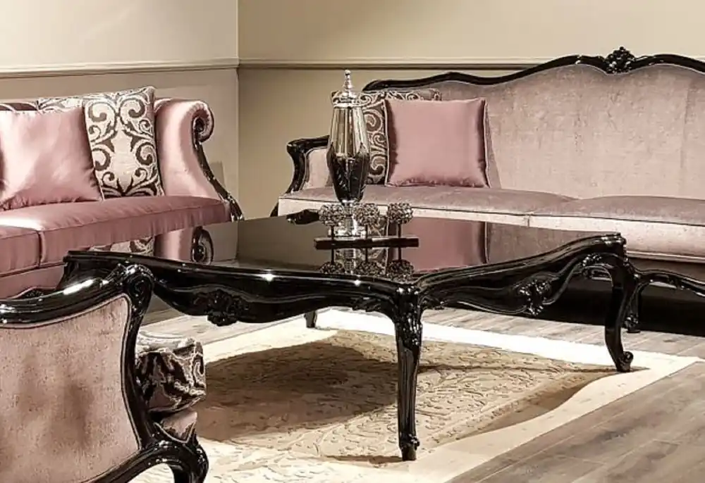 Ausverkauf Casa Padrino Luxus Barock Couchtisch Schwarz - Handgefertigter Massivholz Wohnzimmertisch - Barock Wohnzimmer Möbel - Edel & Prunkvoll