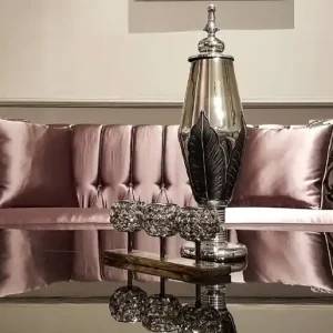 Casa Padrino Luxus Barock Chesterfield Sofa Rosa / Schwarz - Prunkvolles Wohnzimmer Sofa - Barock Wohnzimmer Möbel - Luxus Qualität Beliebt