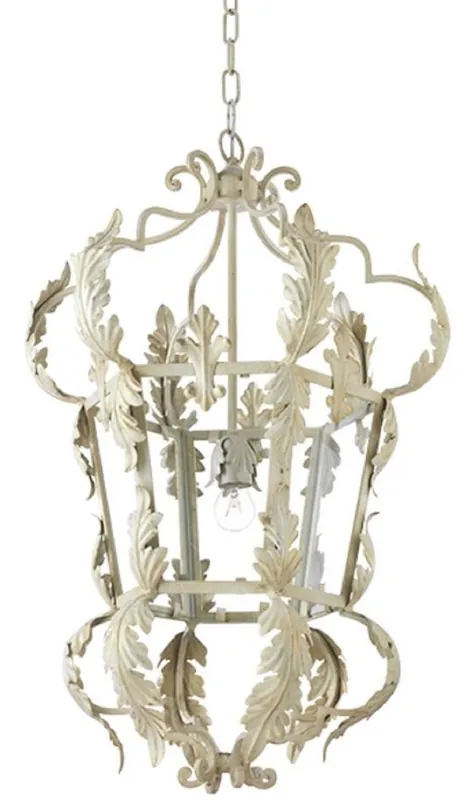 Super-Preis Casa Padrino Luxus Barock Wohnzimmer Hängeleuchte Weiß Ø 50 x H. 85 cm - Handgefertigte Metall Laterne - Luxus Qualität - Made in Italy - Edel & Prunkvoll