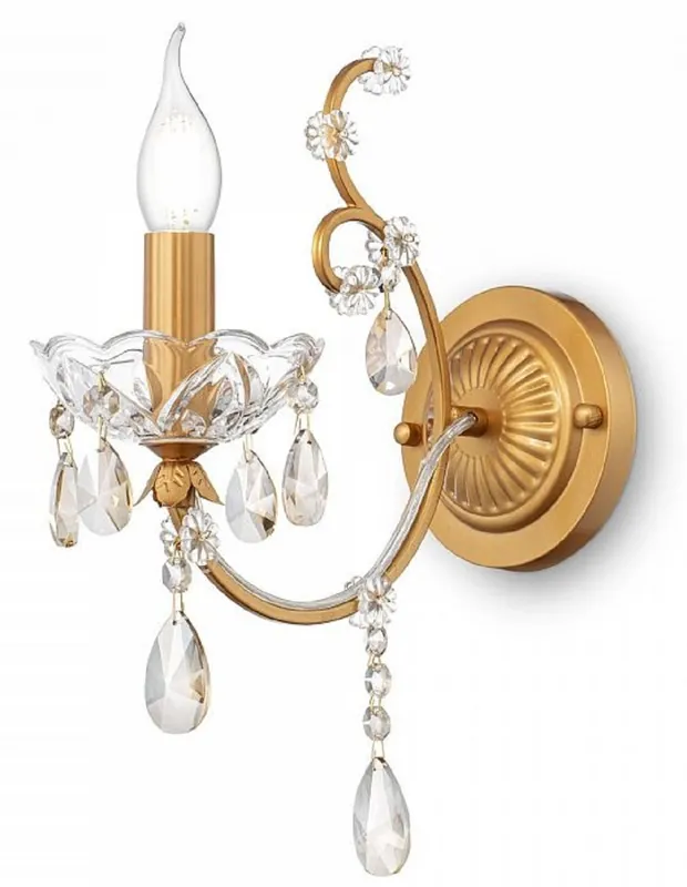 Mega-Angebot Casa Padrino Barock Kristall Wandleuchte Gold 12 x 27 x H. 36 cm - Prunkvolle Wandlampe im Barockstil - Barock Möbel