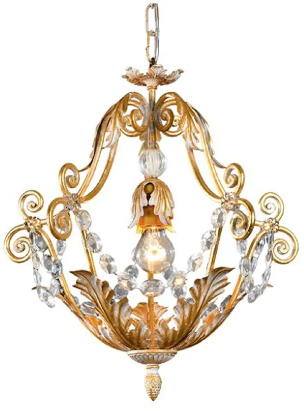 Casa Padrino Luxus Barock Kronleuchter Gold / Weiß Ø 46 x H. 48 cm - Eleganter Wohnzimmer Kronleuchter mit Böhmischem Kristallglas - Barock Möbel Expressversand