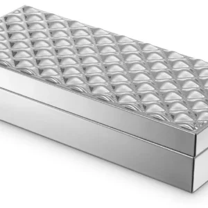 Casa Padrino Luxus Schmuckkasten Silber 20,5 x 9 x H. 4,5 cm - Schmuckschatulle - Aufbewahrungsbox - Luxus Deko Accessoires Sonderangebot