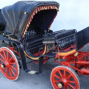Casa Padrino Barock Pferdekutsche Schwarz / Rot / Gold - Prunkvolle Kutsche im Barockstil - Edel & Prunkvoll Rabatt