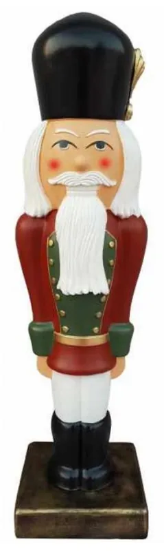 Top-Preis Casa Padrino Weihnachts Deko Skulptur Nussknacker Mehrfarbig 26 x 26 x H. 97 cm - Wetterbeständige Dekofigur - Weihnachts Deko Accessoires