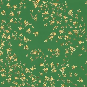 Versace Designer Tapete Barock Blumen 935856 Grün / Braun / Gelb - Satintapete mit elegantem Muster - Hochwertige Qualität Jetzt Bestellen