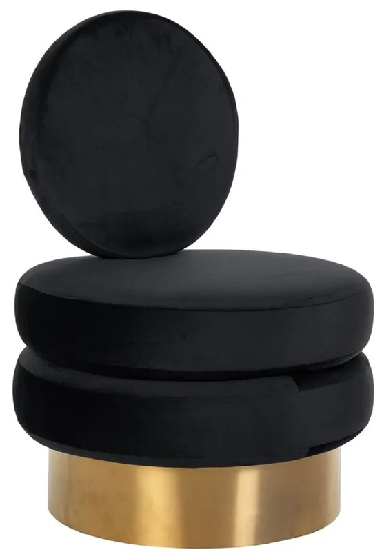 Meistverkauft Casa Padrino Luxus Samt Sessel Schwarz / Gold 66 x 65 x H. 93 cm - Wohnzimmer Sessel - Hotel Sessel - Luxus Wohnzimmer Möbel