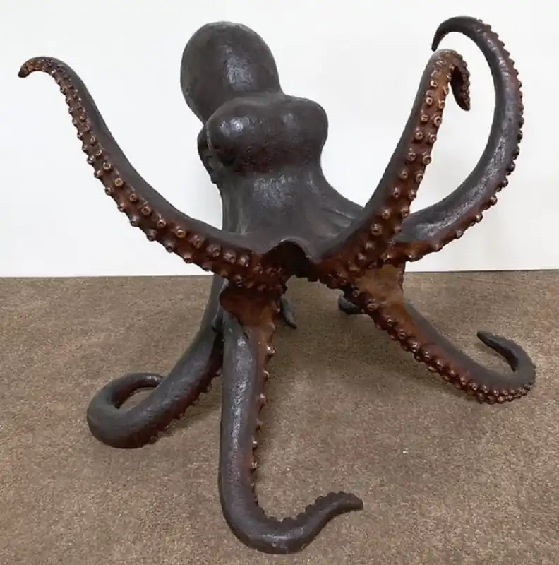 Casa Padrino Luxus Bronze Deko Skulptur Krake 76 x 86 x H. 76 cm - Bronze Dekofigur - Luxus Deko Accessoires Neuheit