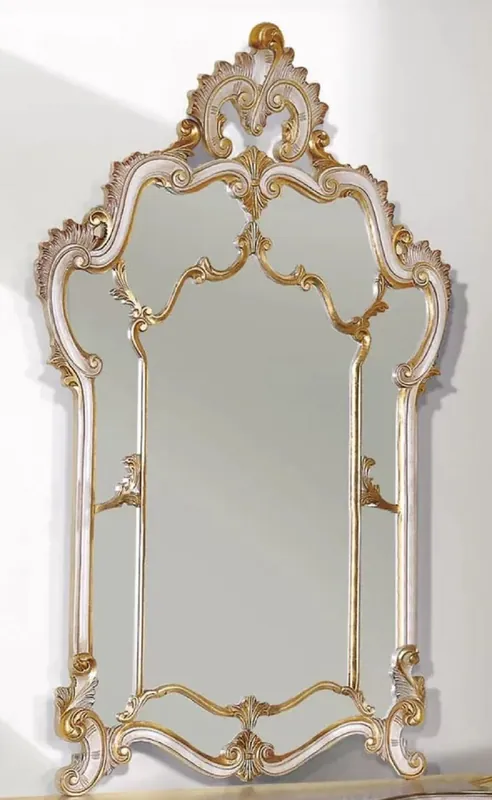 Direkt Vom Hersteller Casa Padrino Luxus Barock Spiegel Weiß / Antik Gold - Prunkvoller Wandspiegel im Barockstil - Barock Wohnzimmer & Hotel Möbel - Luxus Qualität - Made in Italy