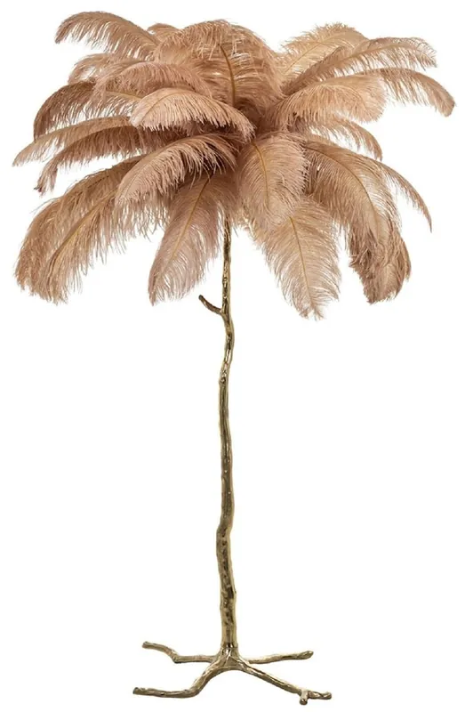 Sonderangebot Casa Padrino Luxus Stehleuchte Palme Khaki / Gold 110 x 110 x H. 175 cm - Moderne Stehlampe im Palmen Design - Luxus Leuchten - Luxus Qualität