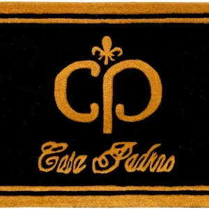 Top-Angebot Casa Padrino Designer Fußmatte Schwarz / Gold 80 x 50 cm - Elegante Schmutzfangmatte - Deko Accessoires
