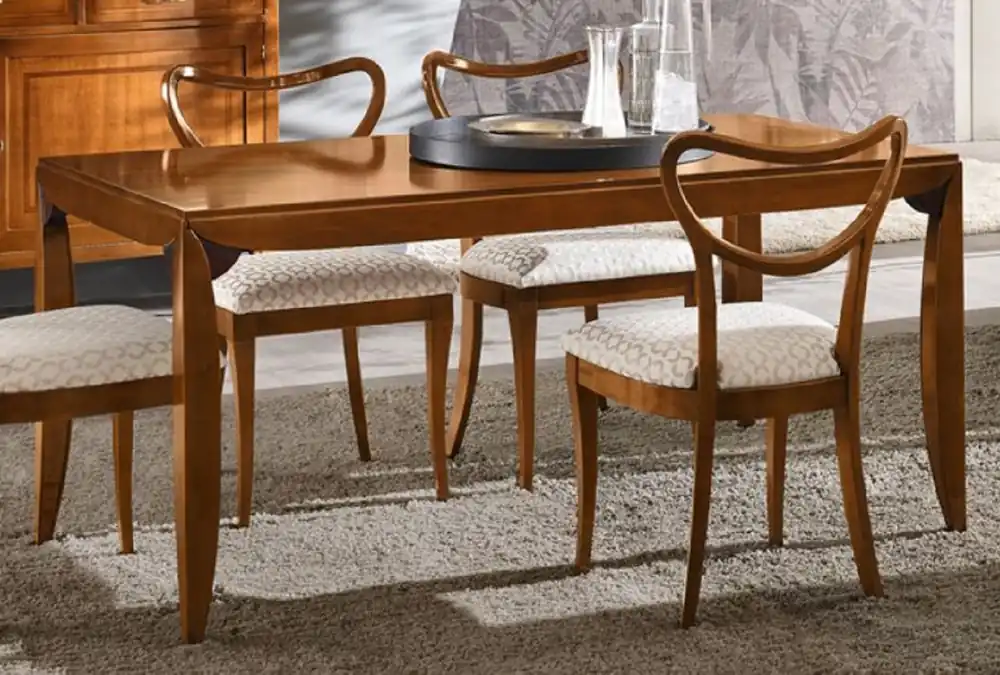 Casa Padrino Luxus Biedermeier Esstisch Braun - Ausziehbarer Massivholz Esszimmertisch - Biedermeier Esszimmer Möbel - Luxus Qualität - Made in Italy Bestpreis