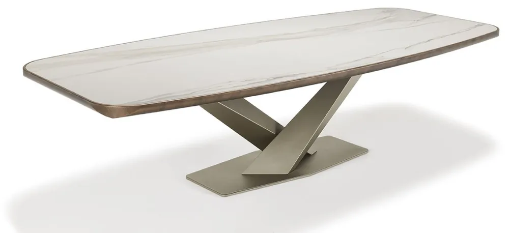 Finale Aktion Casa Padrino Luxus Esstisch Mehrfarbig / Titanfarben 300 x 128 x H. 73 cm - Esszimmertisch mit hochwertiger Keramik Tischplatte - Moderne Esszimmer Möbel - Luxus Qualität - Made in Italy