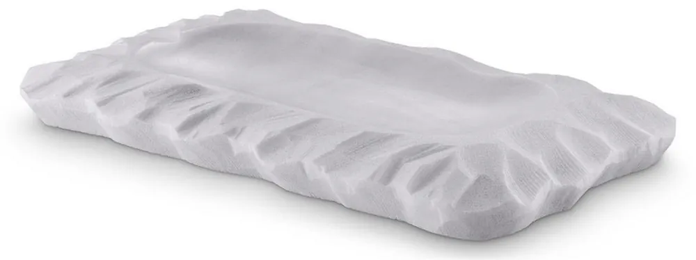 Casa Padrino Luxus Serviertablett Weiß 31 x 18 x H. 2,5 cm - Rechteckiges Marmor Tablett - Luxus Hotel & Restaurant Accessoires Preiswert