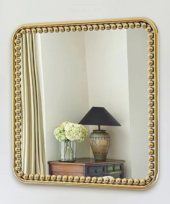 Casa Padrino Luxus Wandspiegel Gold 95 x 3 x H. 95 cm - Quadratischer Wohnzimmer Spiegel mit Metallrahmen - Schlafzimmer Spiegel - Badezimmer Spiegel - Garderoben Spiegel - Luxus Kollektion Preisknaller