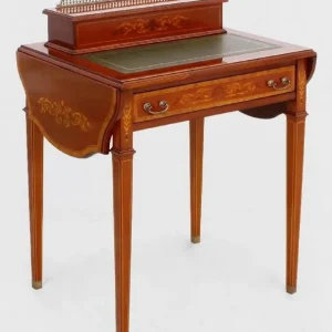 Bestseller Casa Padrino Luxus Jugendstil Sekretär Braun / Grün - Handgefertigter Massivholz Schreibtisch - Barock & Jugendstil Büro Möbel