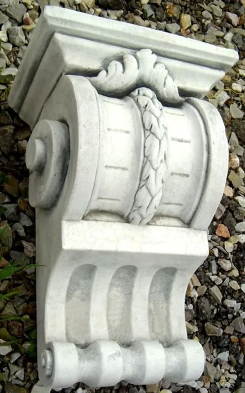 Casa Padrino Barock Wandornament Weiß 28 x H. 43 cm - Prunkvolles Wanddeko Ornament im Barockstil - Barock Garten & Terrassen Deko Accessoires Bestseller